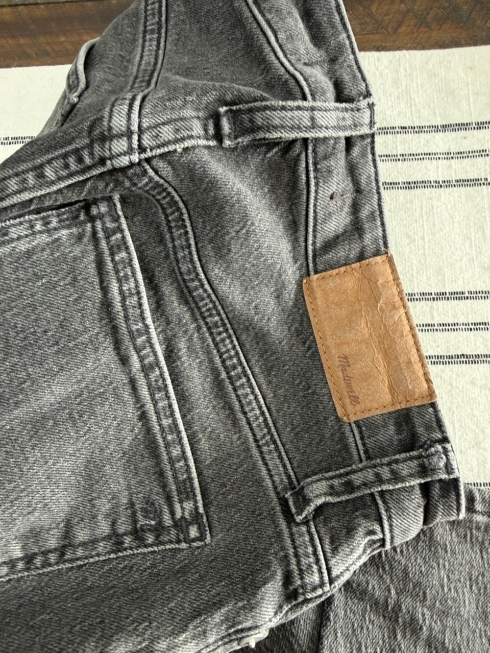 Madewell Washed Gray High-Rise Straight curvy Jeans - Picture 4 of 6